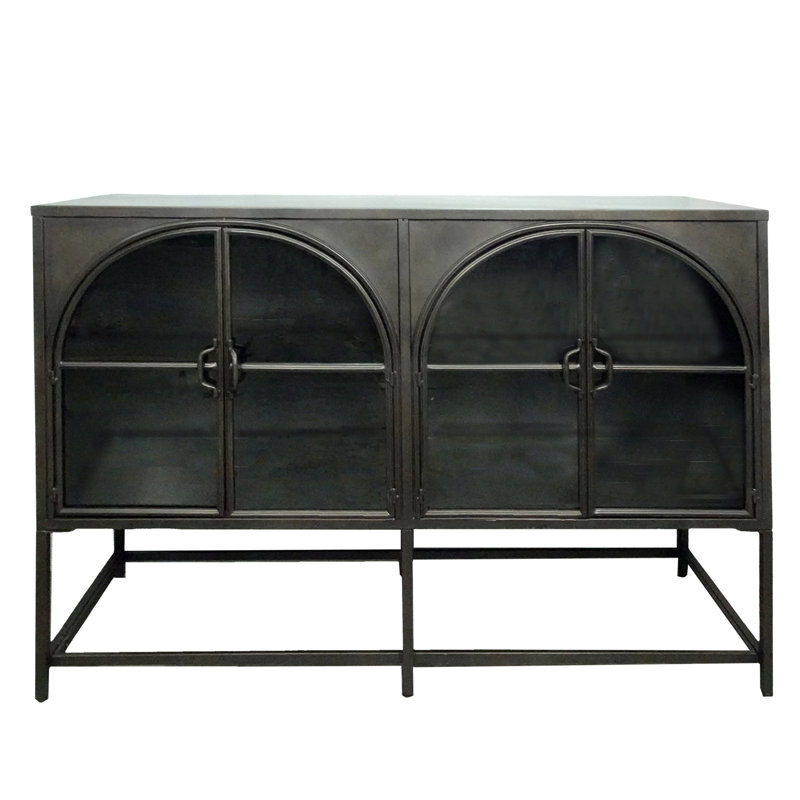 Armoire industrielle noire en métal 54,5 po