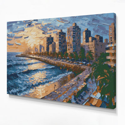 Cities Tel Aviv Israel Gray Canvas Wall Art