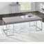 Table basse rectangulaire avec base en métal