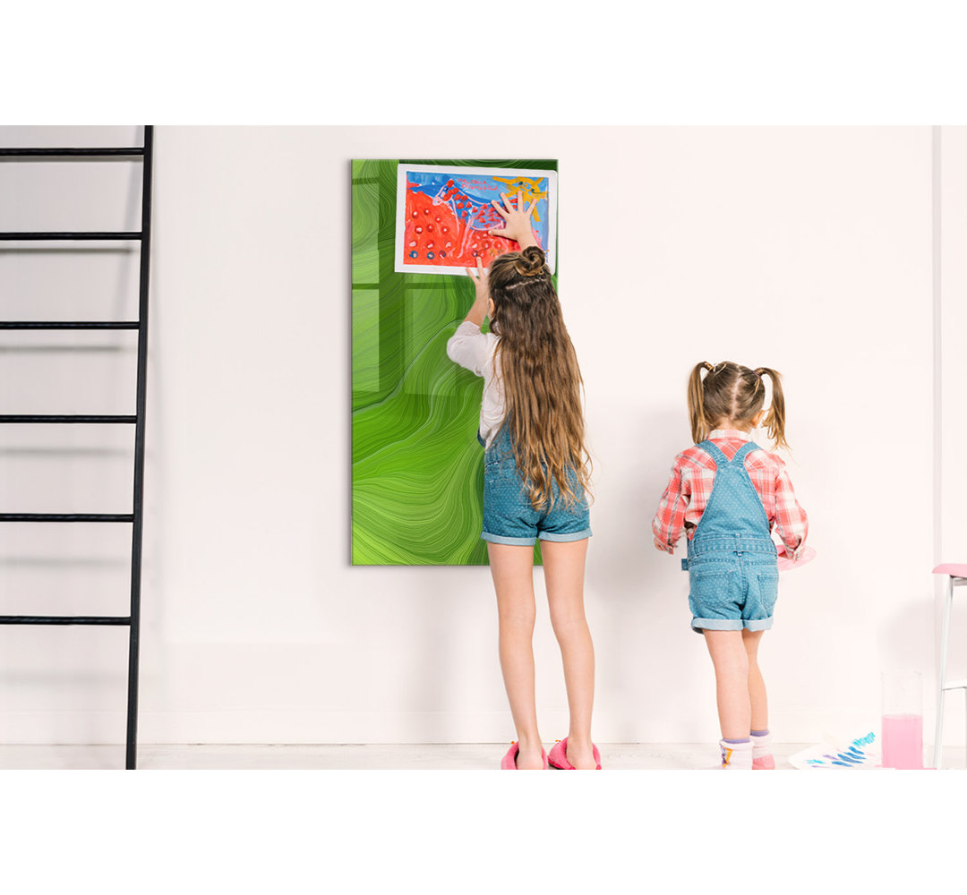 Magnetic Memo Board Whiteboard - 60 x 120 cm - With Marker and Magnets - Colorful powder