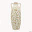 Vase amphore décoratif en céramique de 15 x 15 x 39,5 cm (5,9 x 5,9 x 15,6 pouces) orné de motifs floraux multicolores