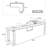 Nut-brown L-Shaped Solid Wood Writing desk-872016919-872016905