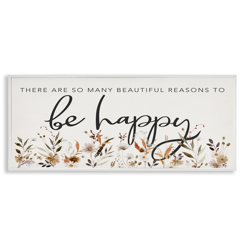 «Beautiful Raisons Sentiment», estampe numérique de Mollie B., Giclée encadrée blanc bord de mer, H 13 po x l 30 po