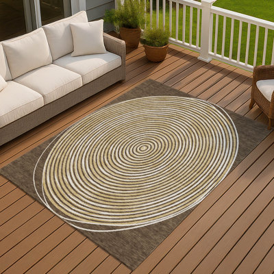 Tapis géométrique intérieur / extérieur lavable à la machine Chantille ACN2647