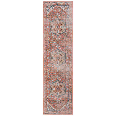 Tapis oriental rouille en polypropylène tissé à la machine Monaville