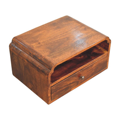 Avora Wall-mounted Chestnut Bedside