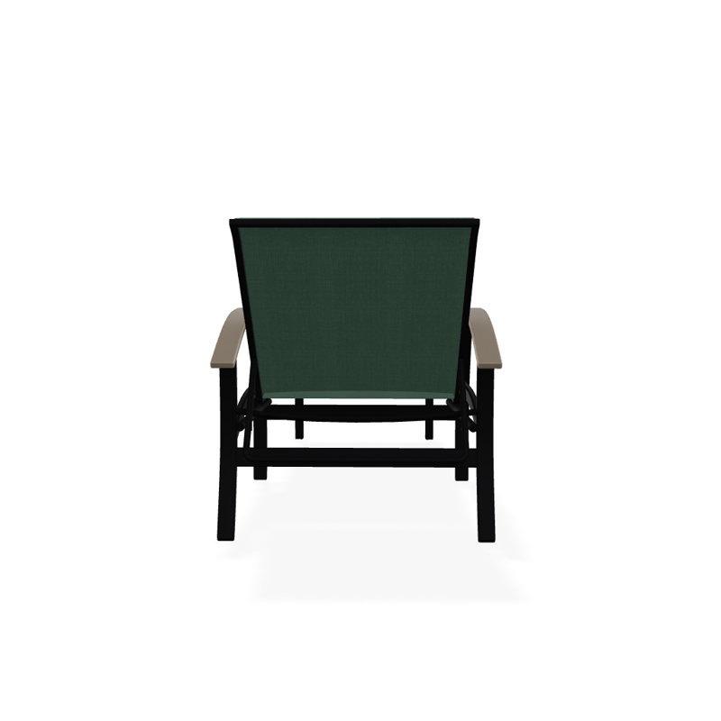 Belle Isle Outdoor Chaise Lounge, Forest Forest Green 22D Sunbrella®, Desert P60, Textured Black