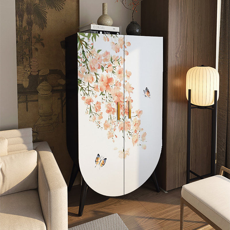 Garde-robe de chambre à coucher à double porte simple