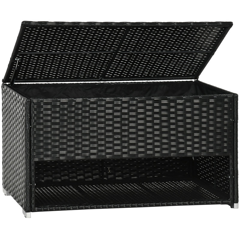 Boîte de rangement pour l'extérieur Outsunny, Noir