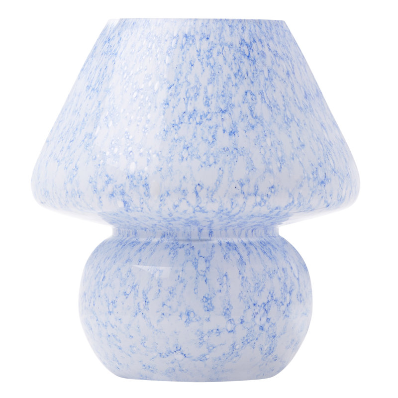 8.75"H Celeste Coloured Mushroom Accent Lamp, Blue
