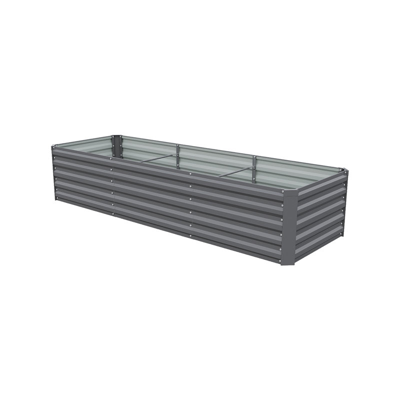 Planter Box, 61cm H x 243cm W x 61cm D, Grey