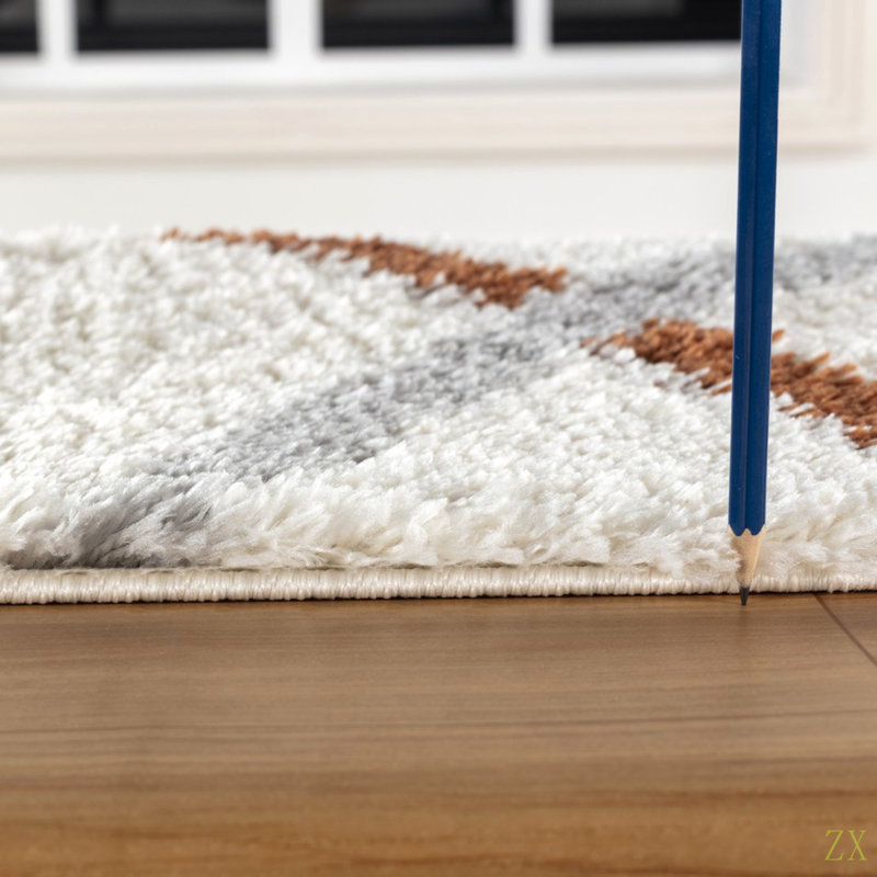 Loft Shag  7 Ft. 10 In. X 9 Ft. 10 In. Shaggy Area Rug, Beige, Rectangle 7'10" x 9'10"