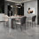 Rectangular modern simple dining table set