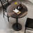 30" Round Solid Wood Commercial Tabletop with 18" Bar Height Base-102232064-102232067-102234108