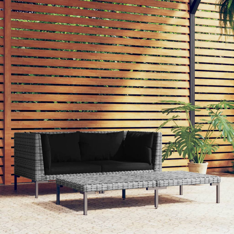 Vidaxl Garden Lounge Set Dark Grey