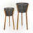 Inetha Wood Pot Planter