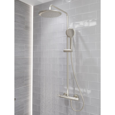 Barre de douche en acier inoxydable à forte pluie avec douchette