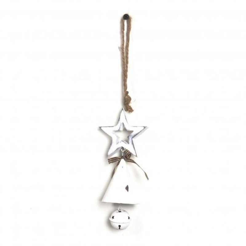 Ornement en métal bell étoile en forme de fêtes