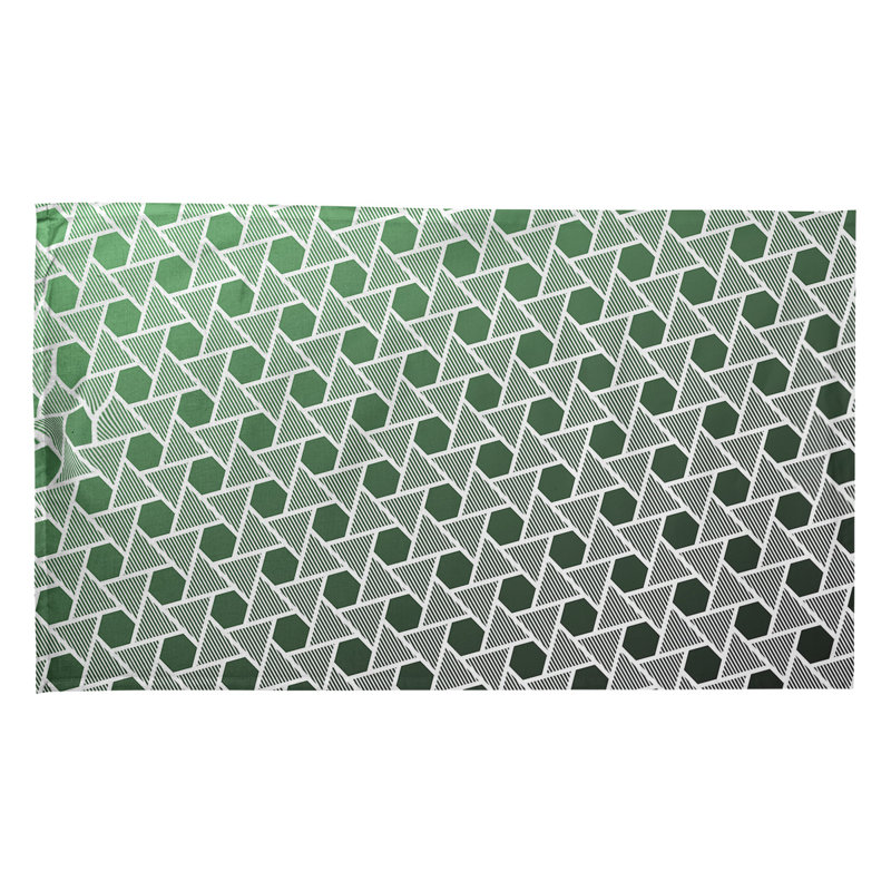 Tea Towel Kitchen Towel, Black/Green, Cotton Twill