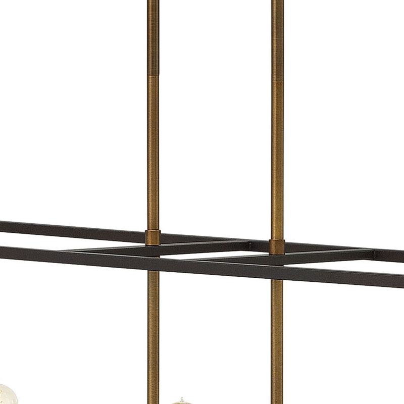 Burley Oak 8-Light Kitchen Island Linear Pendant, Bronze