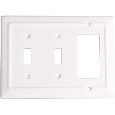 Architectural 3-Gang 2-Toggle/Rocker Combination Standard Wall Plate