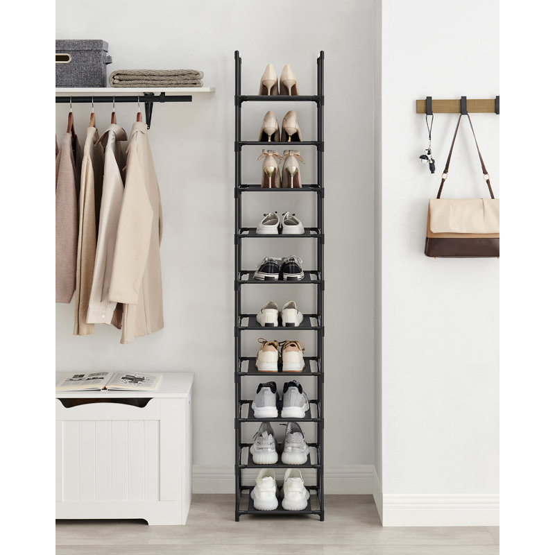 Meuble de rangement 10 paires de chaussures, Noir