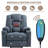  Electric Power Lift Recliner Chair With Heat & Massage For Elderly, Classic Ergonomic Single Lounge Sofa Home Theater Seat For Living Room With Side Pockets, Usb Port & 2 Cup Holders, Blue