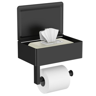 Porte-papier hygiénique avec tablette, fixation murale