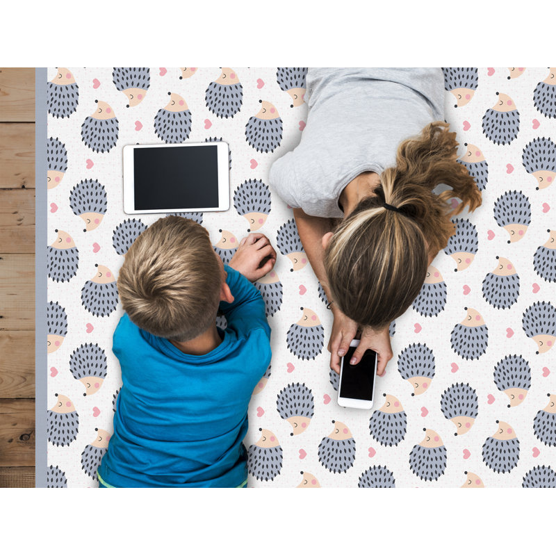Ajeta Vinyl Machine Printed Area Rug, Rectangle 133 x 200cm