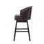 Tabouret de bar 360 degrés avec garniture cloutée, ensemble de 2