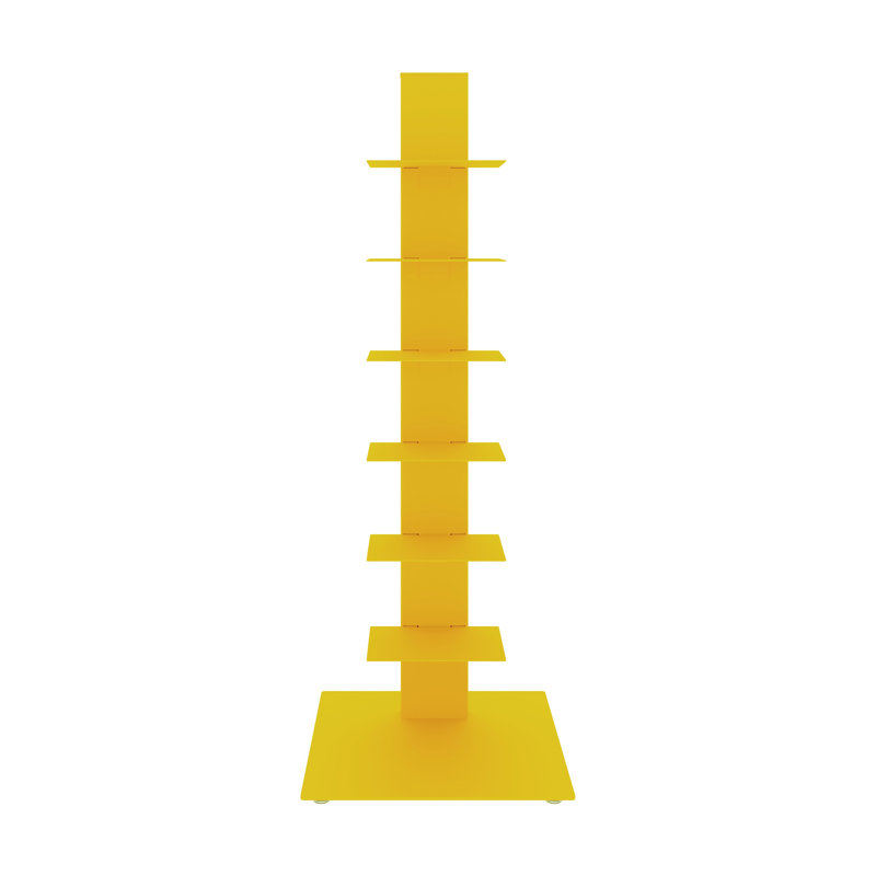 Ajax Yellow Steel 6-Tier Ladder Bookcase