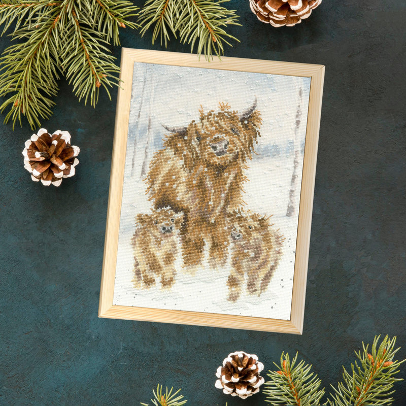 Ensemble de points de croix Highland Christmas