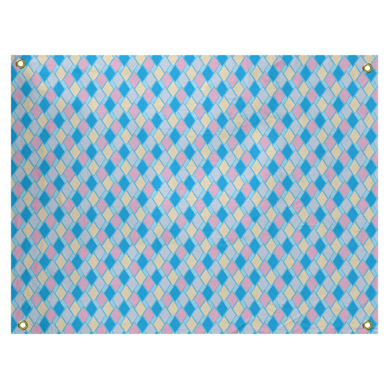 Tapisserie «Avicia Retro Diamonds» par Katelyn Elizabeth, H 27,5 po x l 37,5 po, Intérieur / extérieur