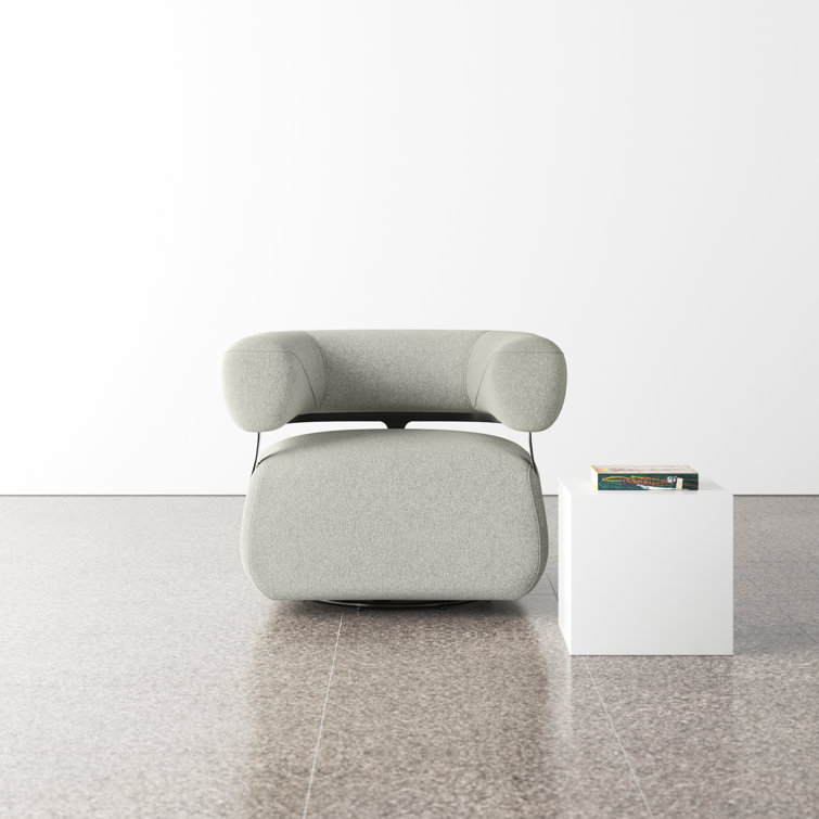 Lize Upholstered Swivel Barrel Chair