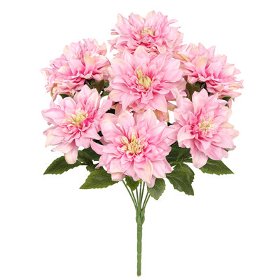 Artificial Dahlia Flower Stem Bush Bouquet
