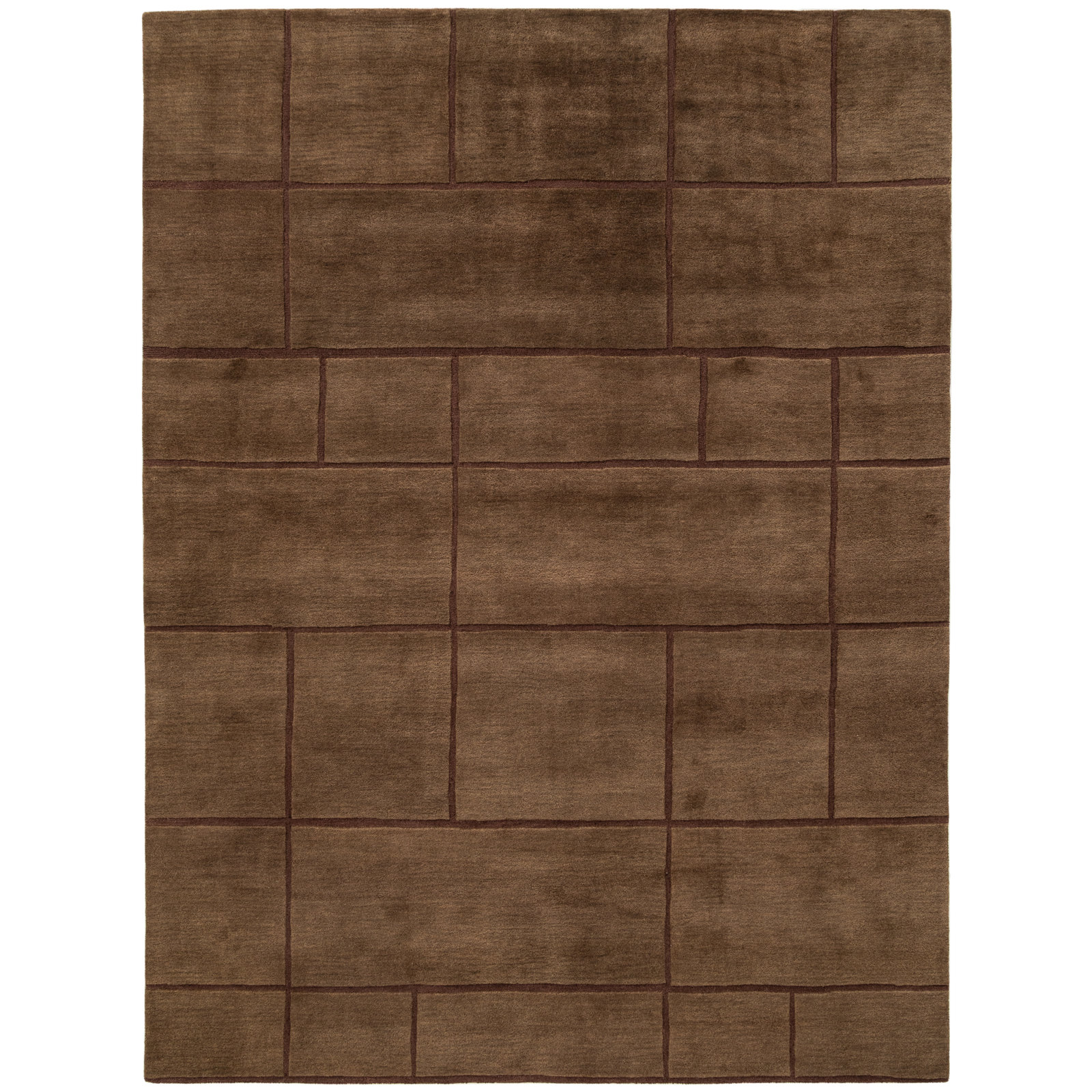 Hand-Tufted Wool Rug, Brown, 8'9x11'9