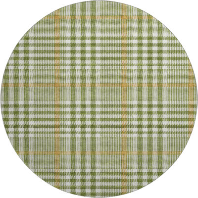 Premium Machine Washable Corry AMF1054 Plaid Rug