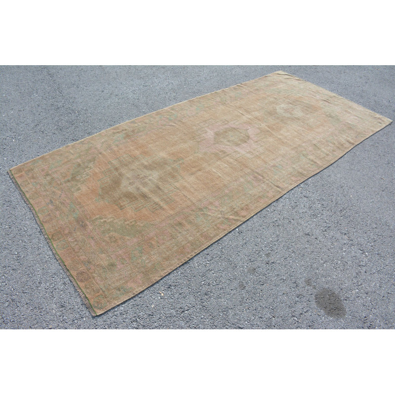 Grands tapis 4,6 x 9,8 pi, tapis orientaux, tapis turc, tapis orange, tapis rétro, tapis de sol