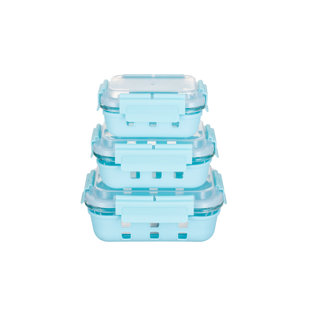 HI-TOP Lids With Pro Grade Removable Lockdown Levers Silicone Sleeve Rectangular 3 container set