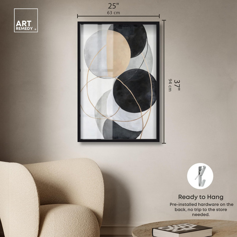 «Urban Orbits II» par Art Remedy, H 37 po x l 25 po, Noir