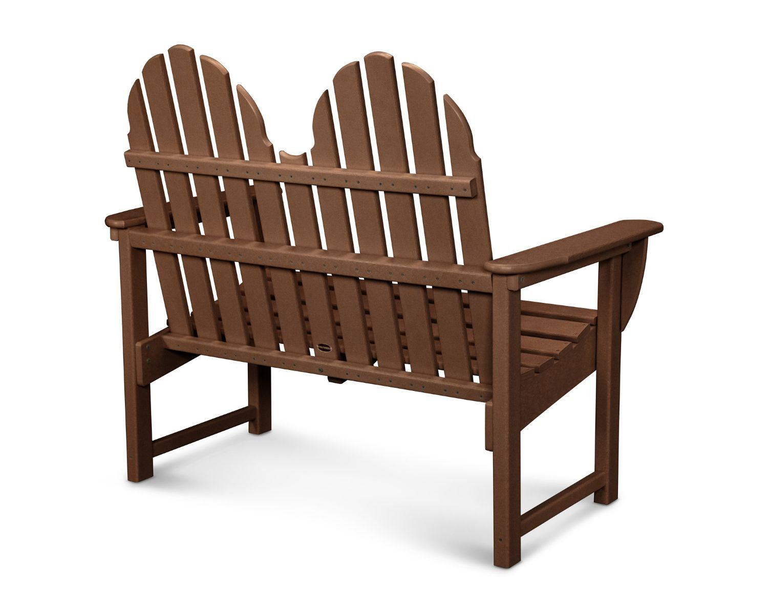 POLYWOOD® Classic Adirondack 49" Garden Bench, Mahogany