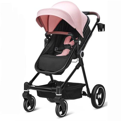 2-in-1 Pushchair Reversible Infant seat, Bassinet with one-Hand Folding Convenience Pushchair with Recliner and Extra-Large Canopy