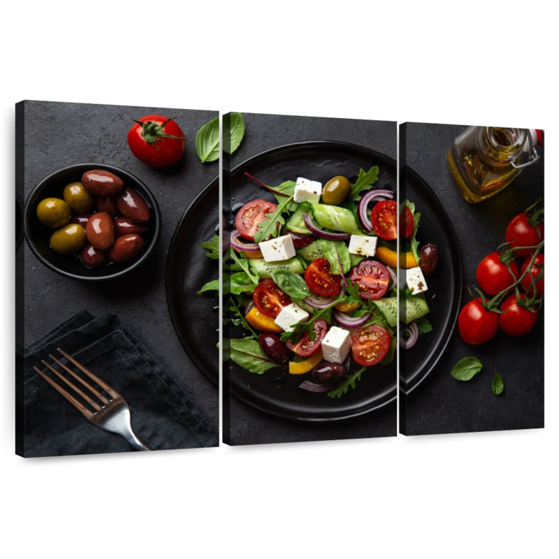 Yarlin Zesty Greek Salad, 20" H x 33" W