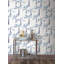 Papier peint peint Oasis Outremer-112833494