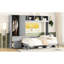 Grand lit gris avec des idées de rangement pratiques pour grand lit
