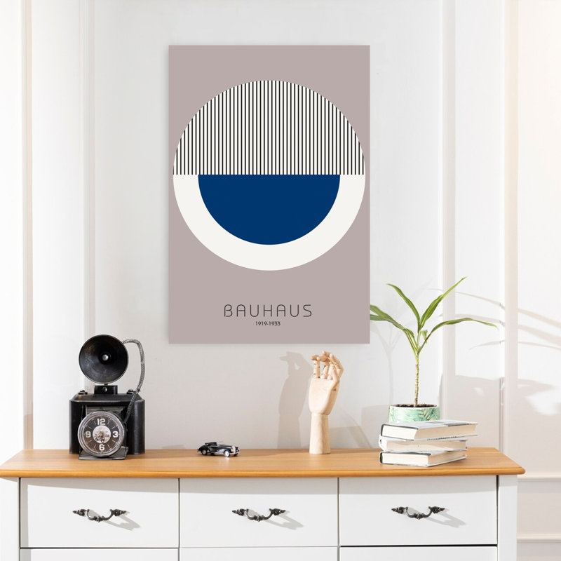 Bauhaus 7, art abstrait moderne, H 24 po x l 16 po