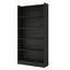 Bibliothèque de 72 pouces de hauteur, bibliothèque de bibliothèque noire moderne avec tablettes de rangement, grandes bibliothèques ouvertes, présentoir en bois pour chambre à coucher, bureau de salon-471347105-471347110