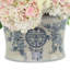 Hydrangea, Viburnum and Pampas Arranged in Ceramic Pot