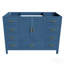 Base de meuble-lavabo 48 po avec 2 portes doubles à fermeture douce et 9 tiroirs lisses avec glissières (bleu)