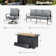Tapasi 5 - Person Patio Conversation Set with Swivel Lounge Chairs &  Firepit Table
